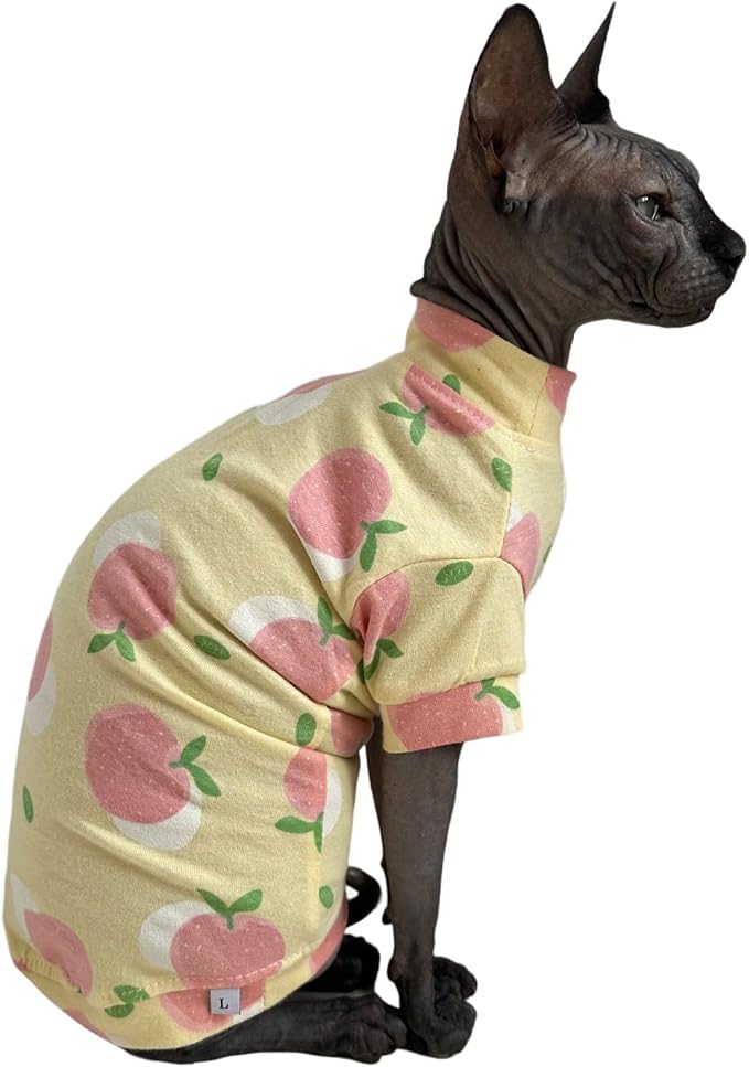 Limited Edition Sphynx Cat Cotton T-Shirts Hairless Cat Sweatshirt Pet Kitten - Image 2