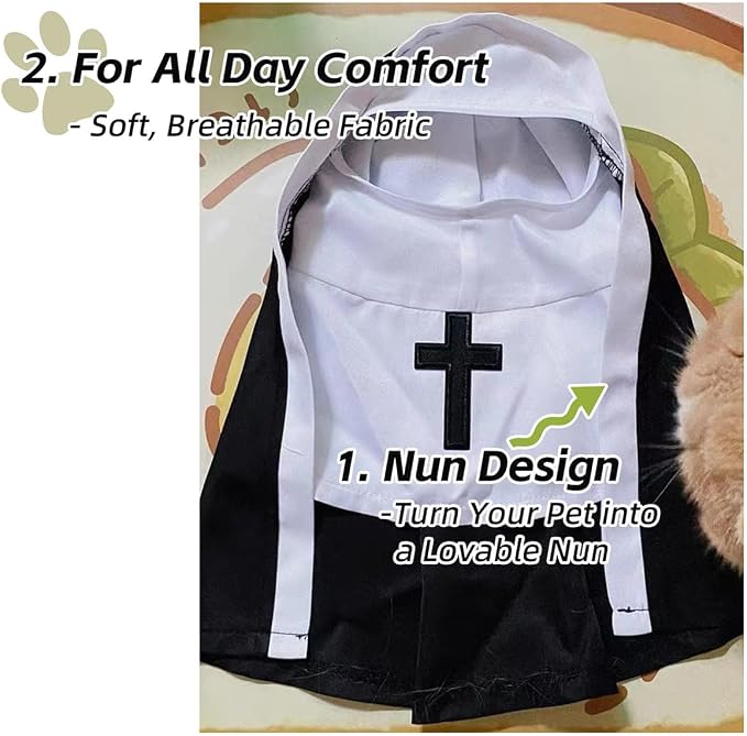 MANON ROSA Cat Costume Nun Dress- Funny Halloween Cloak Outfit - Image 4