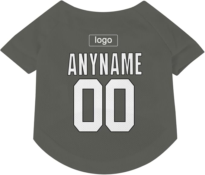 Custom Pet Dog Baseball Jersey Personalized Dog&Cat Jersey Printed Text Logo - Image 2