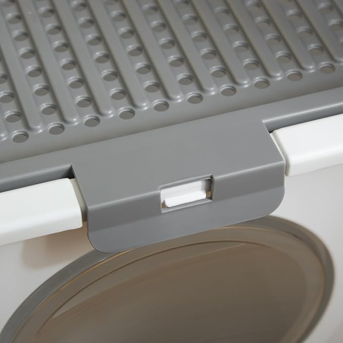 PawHut Cat Litter Box with Lid, Covered Kitty Litter Box with Front Entrance - Image 6