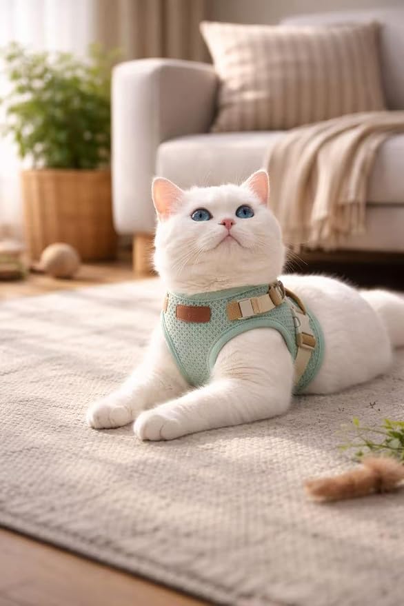 Cat Harness and Retractable Leash Set – Escape-Proof Adjustable Soft Air-Mesh - Image 8