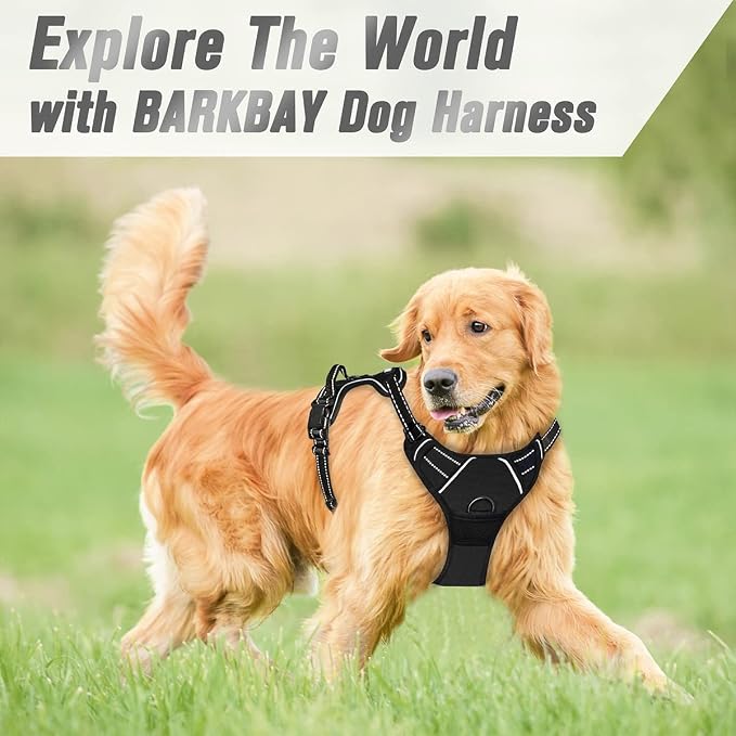 BARKBAY No Pull Dog Harness Front Clip Heavy Duty Reflective Easy Control Handle - Image 8