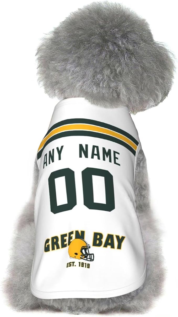 Green Bay Dog Clothes Jersey Pet Jersey Customized Any Name & Number S-5XL - Image 7