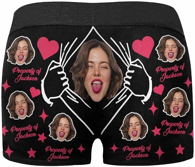M YESCUSTOM Custom Faces Funny Short Briefs Gift - Image 6