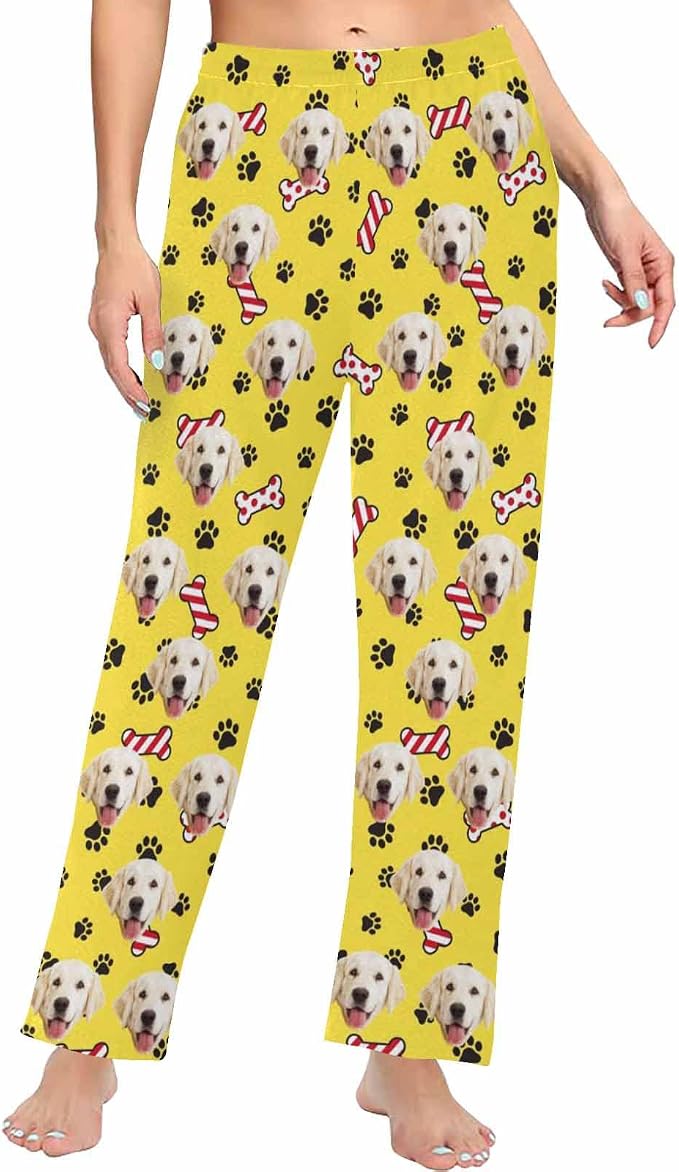 Custom Face Pajamas Pants Personalized Nightwear Bottoms by MyPupSocks