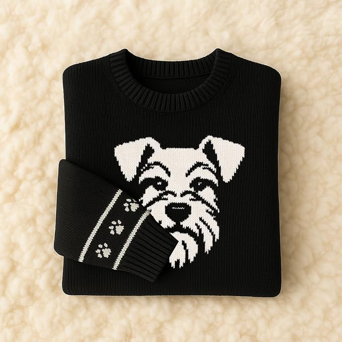 Custom Dog Knit Sweater for Women Personalized Pet Paw Print Pullover Dog Mom - Image 7