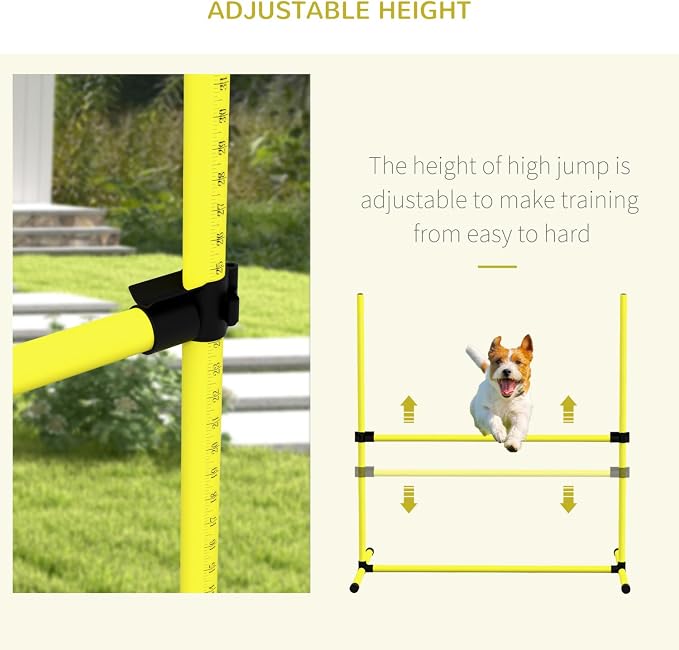 4 Piece Adjustable Dog Agility Jump Set Training Kit - Image 6