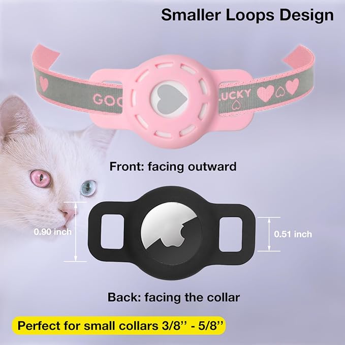 Cat Collar Holder for Airtag, Cat & Small Dog Harness Case for Air Tag - Image 2