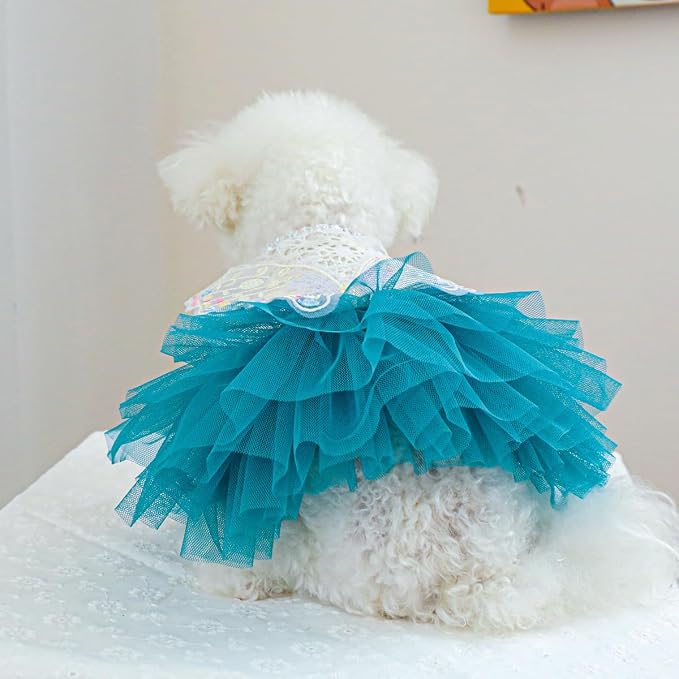 Fashion Sweet Puppy Dog Blingbling Princess Skirt Pet Dog Lace Cake Camisole - Image 5
