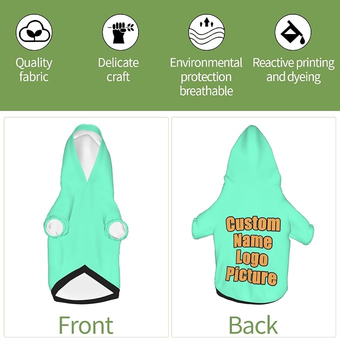 Custom Hoodie for Small Dogs Clothes Pajamas Sweater Personalized Dog Clothes - Image 6