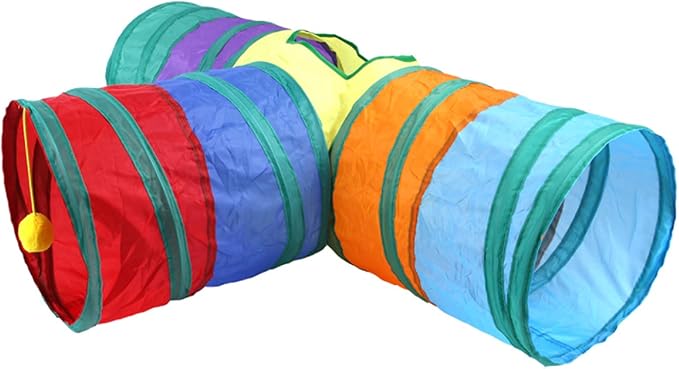 32Pcs Cat Toys Kitten Interactive Pet Toys Assortments, Foldable Rainbow Tunnel - Image 8