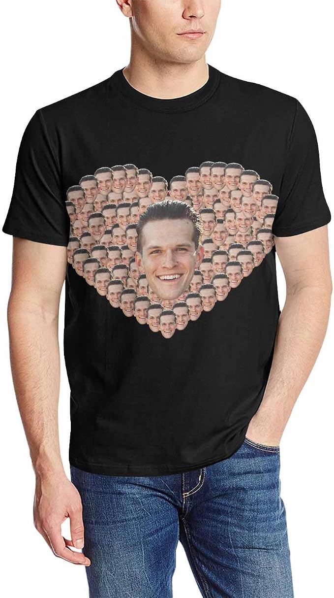 Custom T Shirts with Face Photo Text Pet Shirt by Artsadd