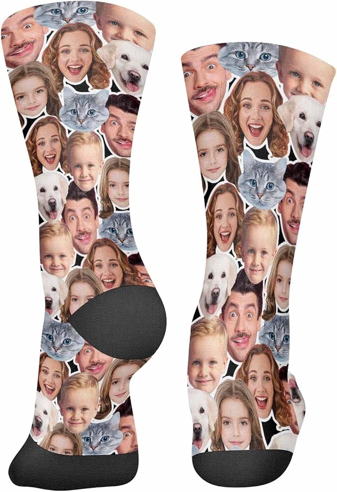 Artsadd Custom Face Socks for Dad Fathers Day Gift Novelty Personalized Photo - Image 6
