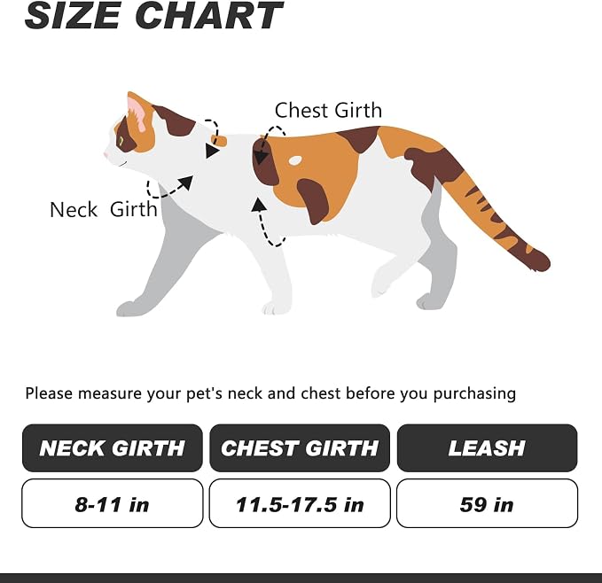Cat Harness and Leash Set with Airtag Holder - Image 4