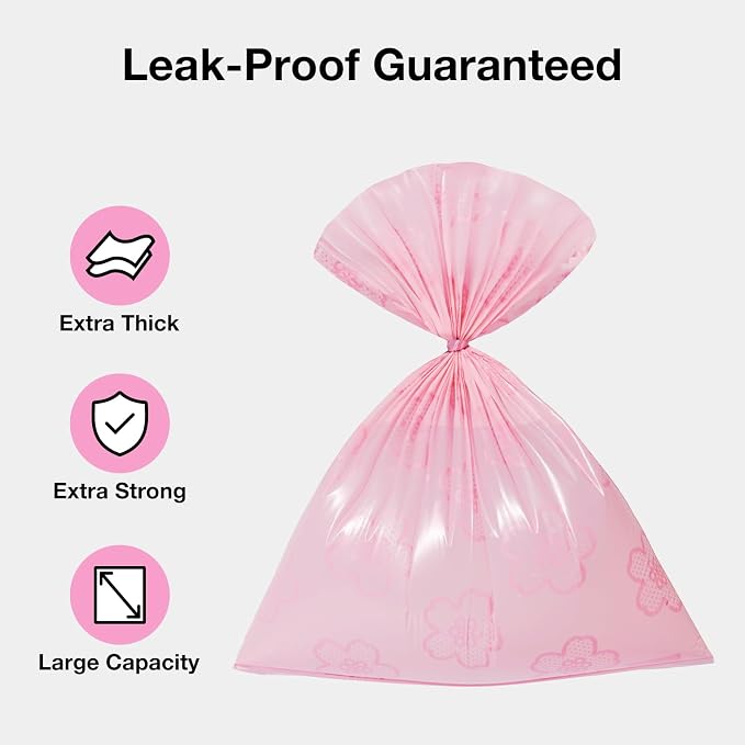 VETRESKA Cherry Blossom Scented Dog Poop Bags, Leak Proof, Extra Thick and - Image 2