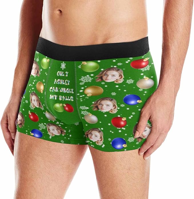 M YESCUSTOM Custom Faces Funny Short Briefs Gift - Image 4