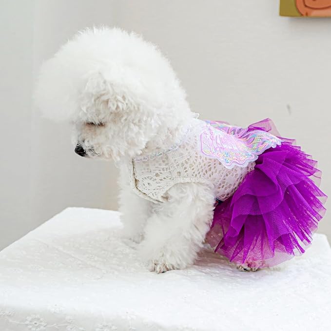 Fashion Sweet Puppy Dog Blingbling Princess Skirt Pet Dog Lace Cake Camisole - Image 5