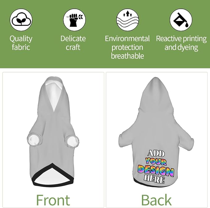 Personalized Dog Hoodie Custom Hooded Pet Warm Pullover Sweatshirt - Image 5