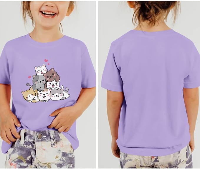 KEEVICI Cute Cartoon Cat Shirts - Image 2
