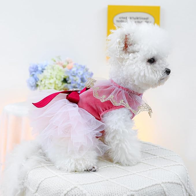 Fashion Sweet Puppy Dog Blingbling Princess Skirt Pet Dog Lace Cake Camisole - Image 6