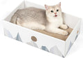 Cat Scratcher Box with Heavy-Duty Double-Sided Cardboard Pad, Cardboard Lounger by Conlun