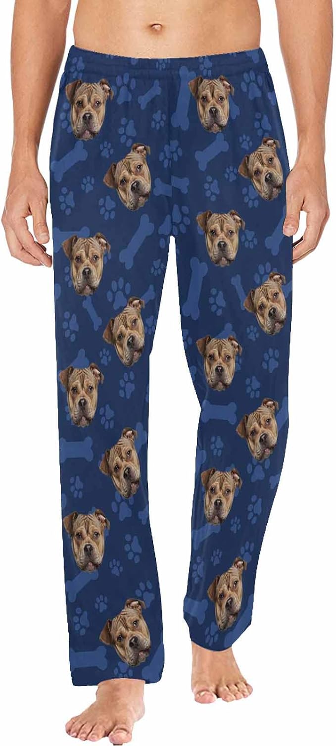 MyPupSocks Custom Pet Face Pajamas Pants Photo Pajama Bottoms by MyPupSocks