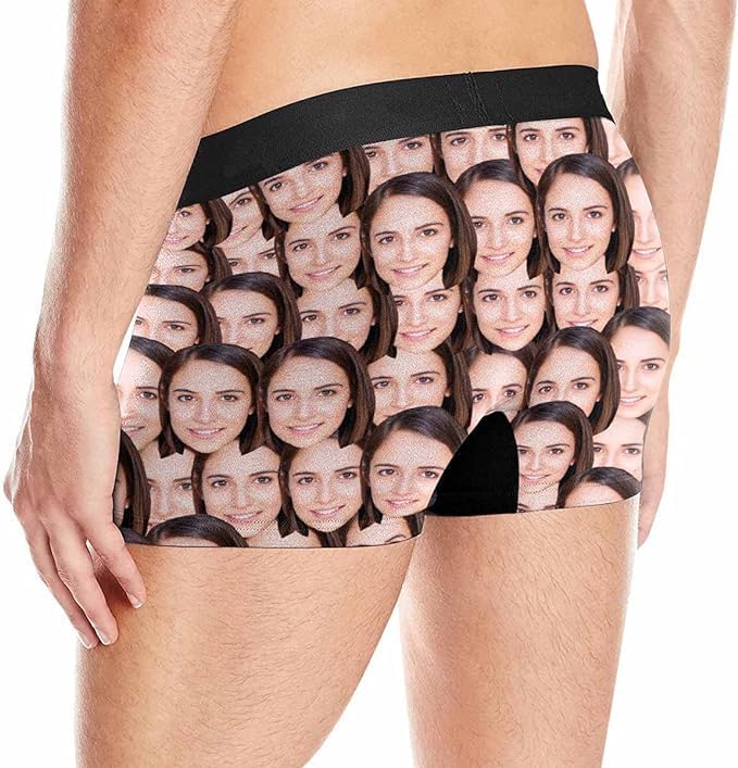 M YESCUSTOM Custom Faces Funny Short Briefs Gift - Image 5