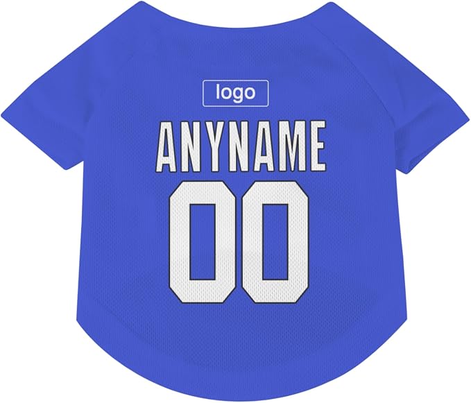 Custom Pet Dog Baseball Jersey Personalized Dog&Cat Jersey Printed Text Logo - Image 3