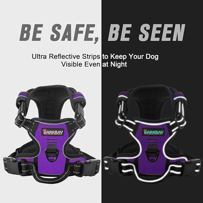 BARKBAY No Pull Dog Harness Front Clip Heavy Duty Reflective Easy Control Handle - Image 5