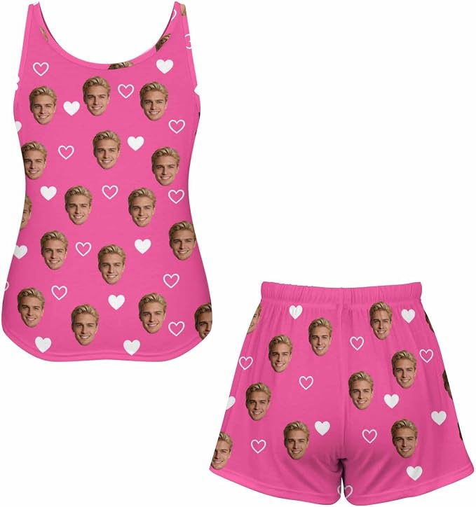 Artsadd Custom Pajamas for Women Men Family, Personalized Face Pjs Pajama Pants - Image 5