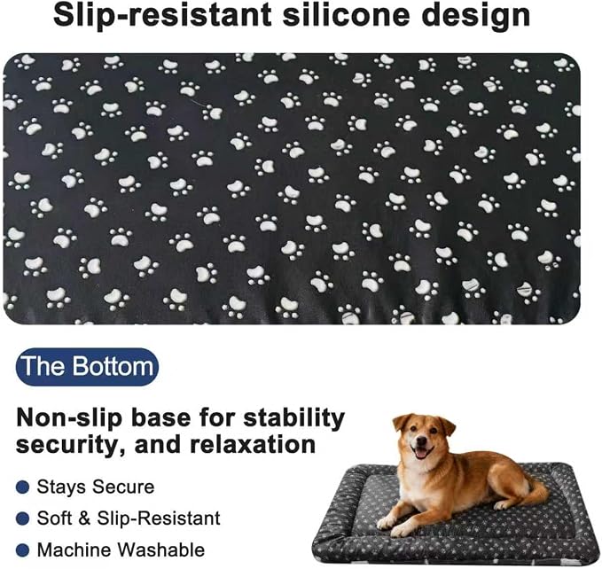 Washable Dog Bed Plush Orthopedic Outdoor Crate Mat - Image 5