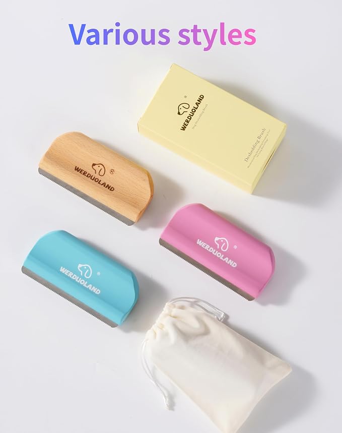 Gentle Deshedding Brush for Short, Medium & Long Hair Dog——Wooden Handle - Image 6