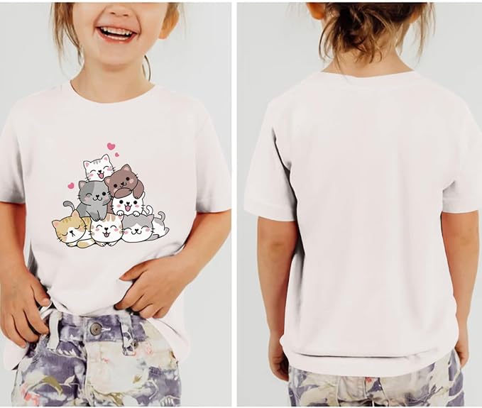 KEEVICI Cute Cartoon Cat Shirts - Image 2