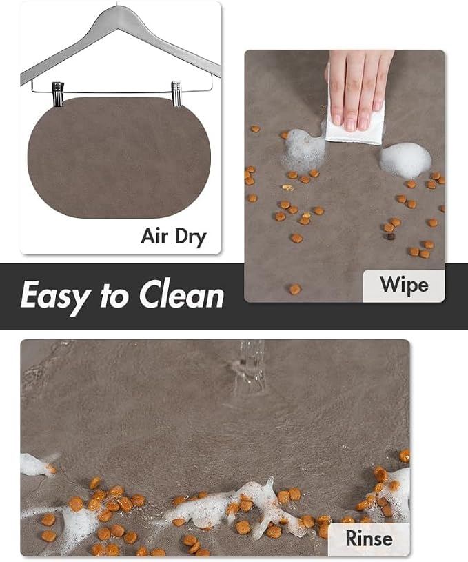 Absorbent Dog Food Mat-Cat Mat for Food and Water Bowl, Quick Dry Pet Food Mat - Image 3