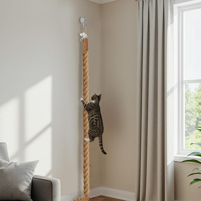 Weysat 1.97'' x 6.7 ft Cat Climbing Jute Rope - Image 7