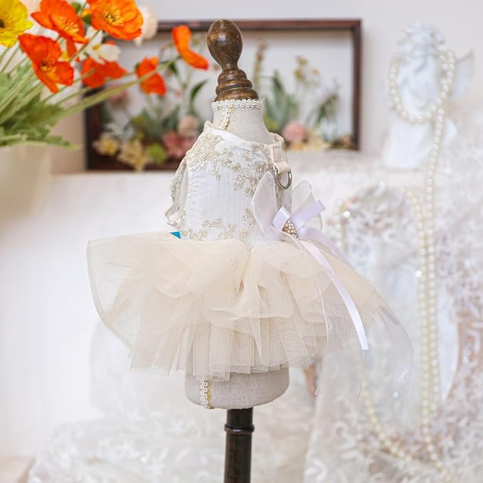 Fashion Sweet Puppy Dog Blingbling Princess Skirt Pet Dog Lace Cake Camisole - Image 3