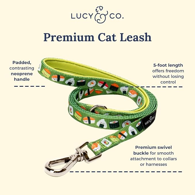 Lucy & Co. How I Roll Step-in Cat Harness & Leash Bundle – Reflective, - Image 2