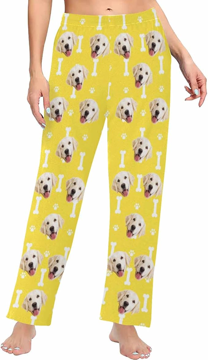 Custom Face Pajamas Pants Personalized Nightwear Bottoms by MyPupSocks