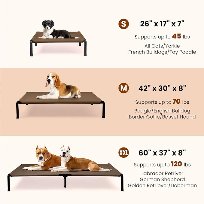 Heeyoo Elevated Dog Bed, Cooling Raised Pet Cot - Image 2