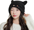 Women's Teen Girls Knitted Cat Kitty Cuffed Beanie Hat Winter Outdoor Stretchy by Unknown