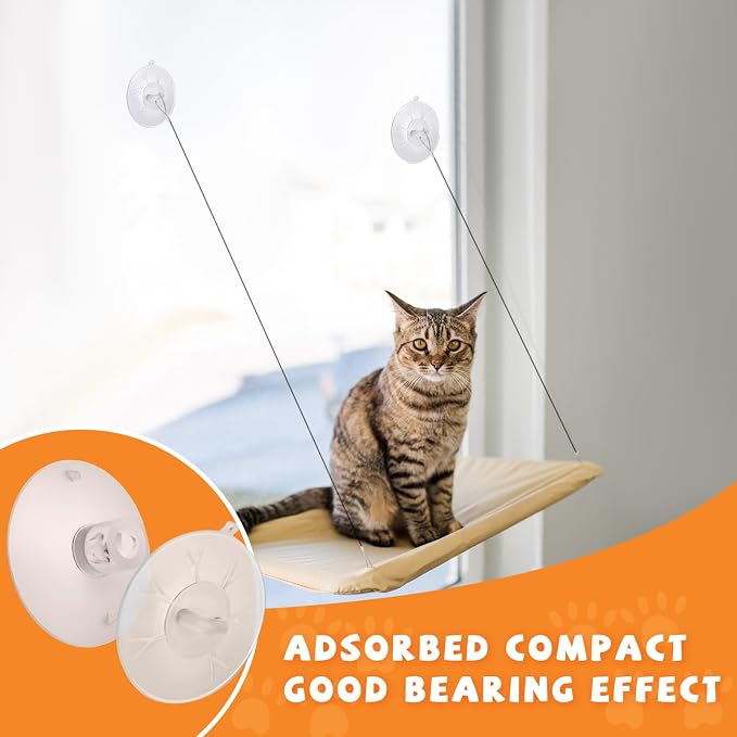 4 Pieces Cat Window Perch Suction Cup, Powerful Cat Window Bed Seat Replacement - Image 3