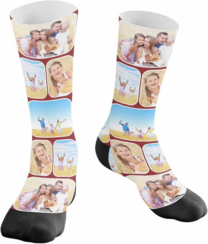 Artsadd Custom Face Socks for Dad Fathers Day Gift Novelty Personalized Photo - Image 3
