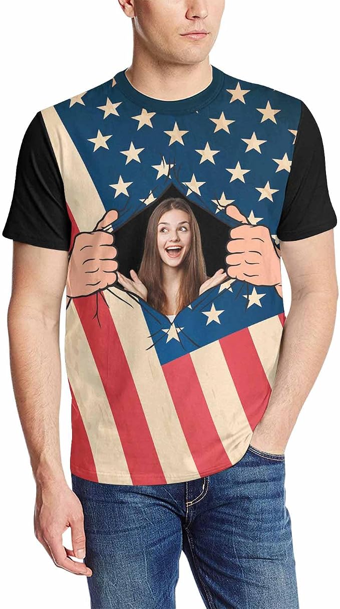 Custom T Shirts with Face Photo Text Pet Shirt by Artsadd