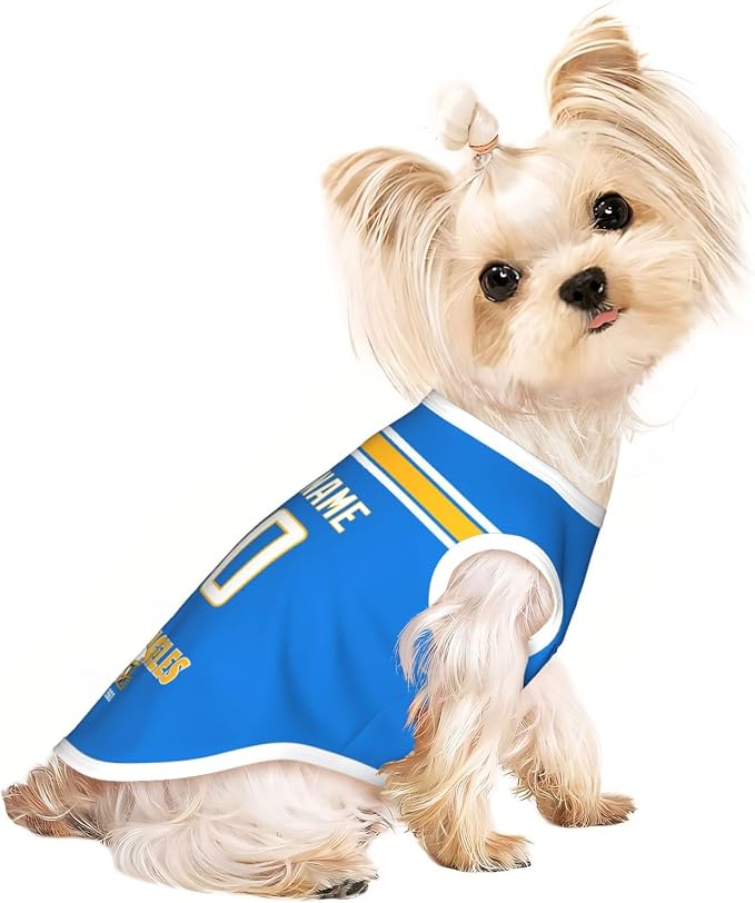 Los Angeles Dog Clothes Jersey Pet Jersey Customized Any Name & Number S-5XL - Image 3