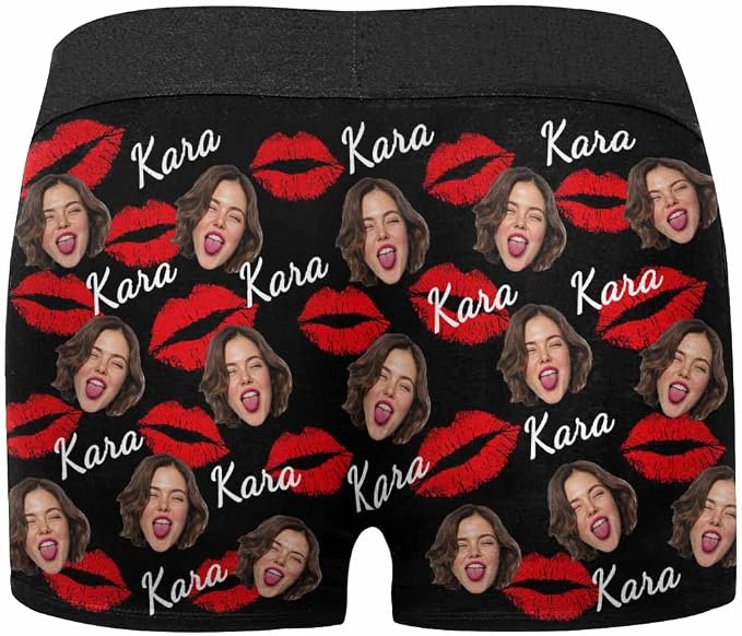 M YESCUSTOM Custom Faces Funny Short Briefs Gift - Image 6