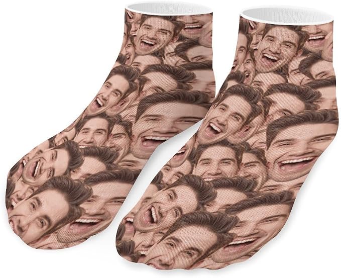 Personalized Ankle Socks with Face Custom Photo Socks Low Cut Ankle Socks by Unknown