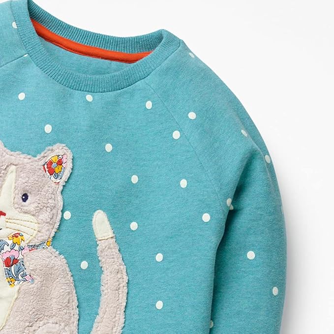RETSUGO Toddler Baby Girls Sweatshirts Casual Pullover Crewneck Winter Long - Image 4