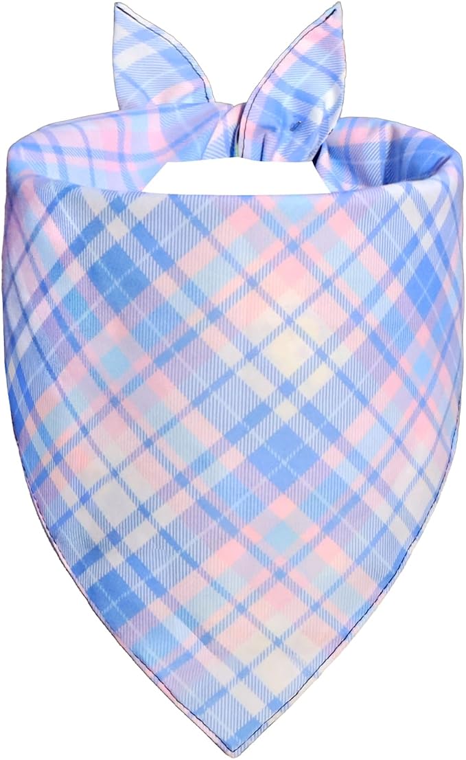Spring Floral Dog Bandana for Large X-Large Dogs, Reversible 2 Patterns in 1 - Image 2