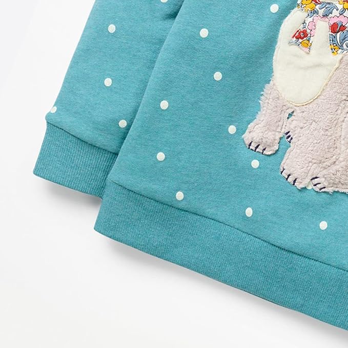 RETSUGO Toddler Baby Girls Sweatshirts Casual Pullover Crewneck Winter Long - Image 5