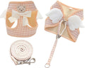 Dog Harness and Leash Set with Angle Wings, Pet Adjustable Mesh Vest Harness by BECHANMIG